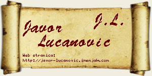 Javor Lučanović vizit kartica